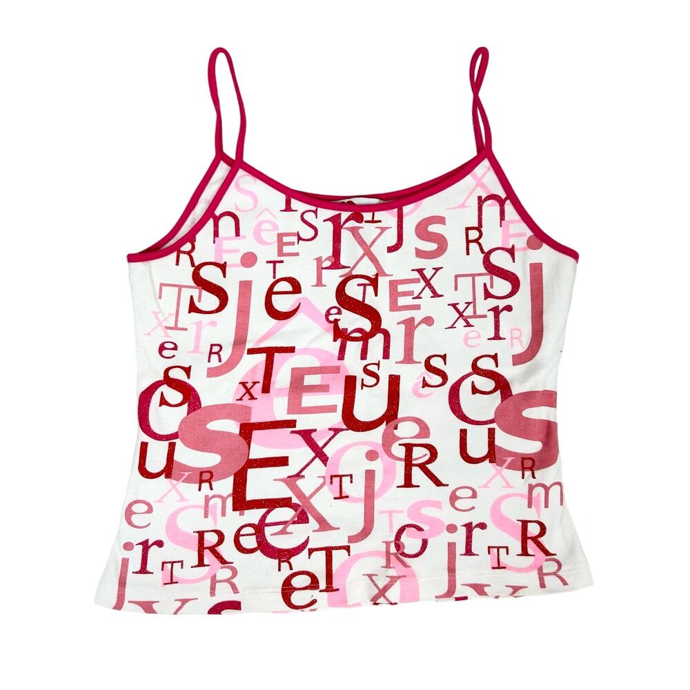 French vintage Sex alphabet glitter cami size 6